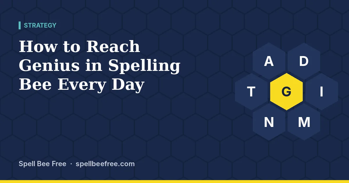 How to Reach Genius in Spelling Bee Every Day
