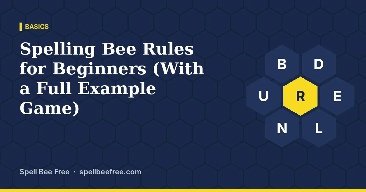 Spelling Bee Rules for Beginners (With a Full Example Game)